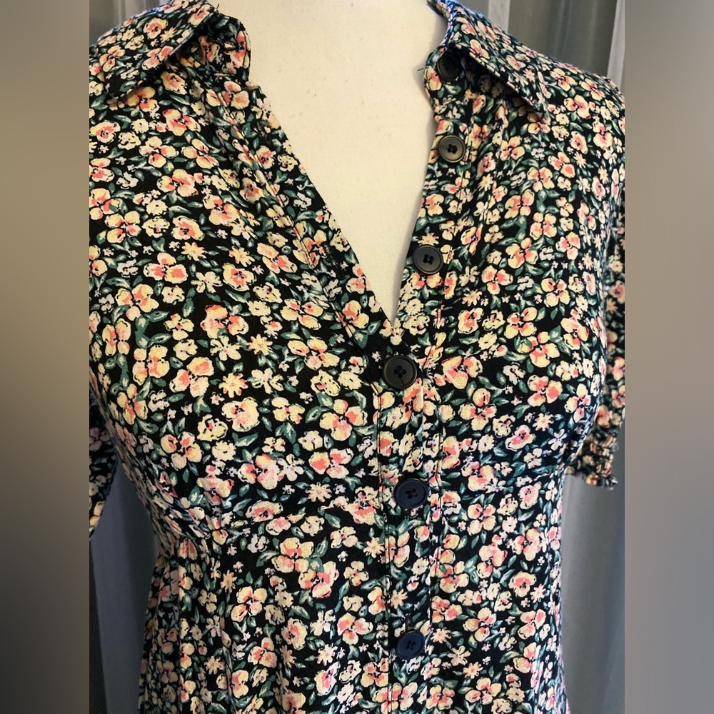 Free people Debbie-Jean shirt dress floral button front maxi - Picture 5 of 11